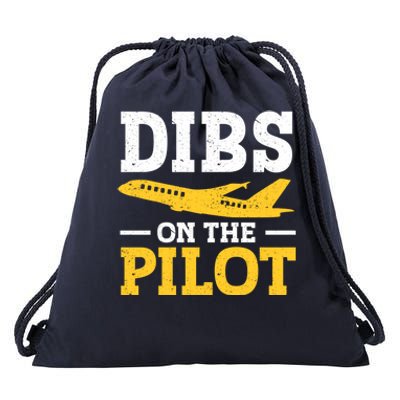 Dibs On The Pilot Cute Gift Drawstring Bag