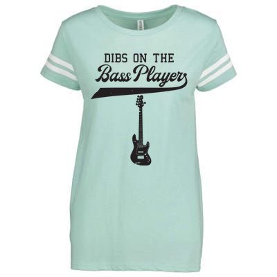 Dibs On The Bass Player Bassist Guitarist Guitar Band Rocker Enza Ladies Jersey Football T-Shirt