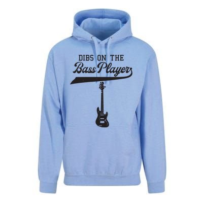 Dibs On The Bass Player Bassist Guitarist Guitar Band Rocker Unisex Surf Hoodie