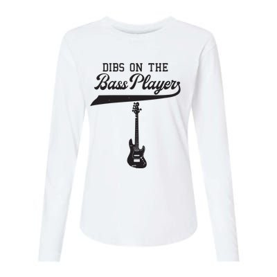 Dibs On The Bass Player Bassist Guitarist Guitar Band Rocker Womens Cotton Relaxed Long Sleeve T-Shirt