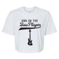 Dibs On The Bass Player Bassist Guitarist Guitar Band Rocker Bella+Canvas Jersey Crop Tee