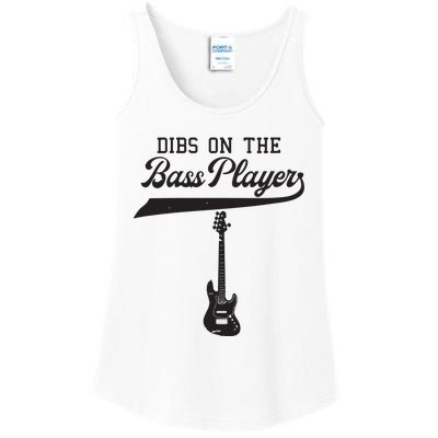 Dibs On The Bass Player Bassist Guitarist Guitar Band Rocker Ladies Essential Tank