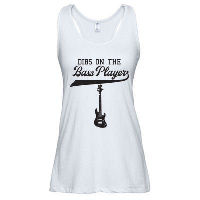 Dibs On The Bass Player Bassist Guitarist Guitar Band Rocker Ladies Essential Flowy Tank