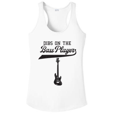 Dibs On The Bass Player Bassist Guitarist Guitar Band Rocker Ladies PosiCharge Competitor Racerback Tank