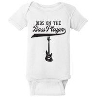 Dibs On The Bass Player Bassist Guitarist Guitar Band Rocker Baby Bodysuit