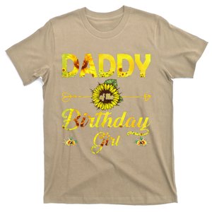 Daddy Of The Birthday Dad Sunflower Gifts T-Shirt