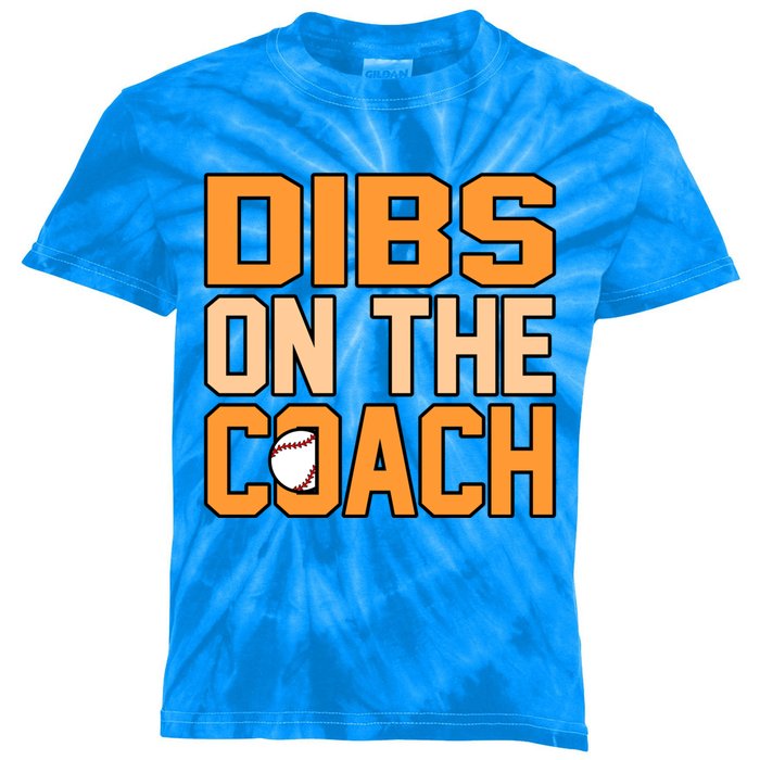 Dibs On The Coach Baseball Player Sports Lover Graphic Gift Kids Tie-Dye T-Shirt