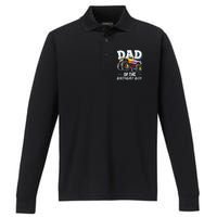 Dad Of The Birthday Boy Monster Truck Birthday Novelty Gift Performance Long Sleeve Polo