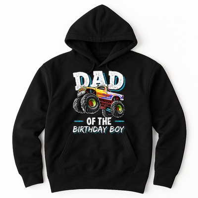 Dad Of The Birthday Boy Monster Truck Birthday Novelty Gift Hoodie