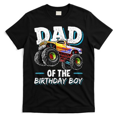 Dad Of The Birthday Boy Monster Truck Birthday Novelty Gift T-Shirt