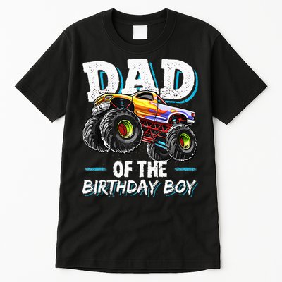 Dad Of The Birthday Boy Monster Truck Birthday Novelty Gift Tall T-Shirt