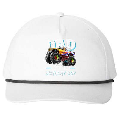 Dad Of The Birthday Boy Monster Truck Birthday Novelty Gift Snapback Five-Panel Rope Hat