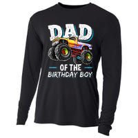 Dad Of The Birthday Boy Monster Truck Birthday Novelty Gift Cooling Performance Long Sleeve Crew