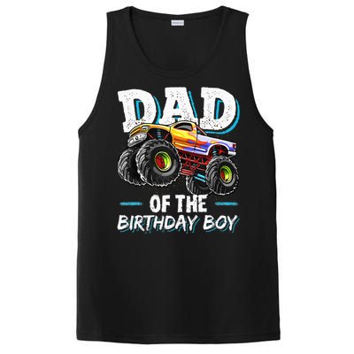 Dad Of The Birthday Boy Monster Truck Birthday Novelty Gift PosiCharge Competitor Tank