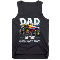 Dad Of The Birthday Boy Monster Truck Birthday Novelty Gift Tank Top