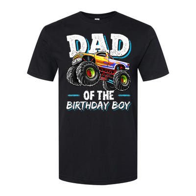 Dad Of The Birthday Boy Monster Truck Birthday Novelty Gift Softstyle CVC T-Shirt