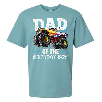 Dad Of The Birthday Boy Monster Truck Birthday Novelty Gift Sueded Cloud Jersey T-Shirt