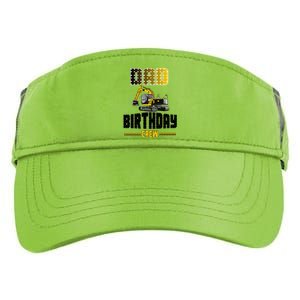 Dad Of The Birthday Crew Party Excavator Adult Drive Performance Visor