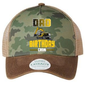 Dad Of The Birthday Crew Party Excavator Legacy Tie Dye Trucker Hat