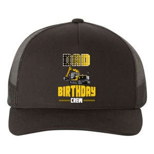 Dad Of The Birthday Crew Party Excavator Yupoong Adult 5-Panel Trucker Hat