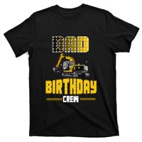 Dad Of The Birthday Crew Party Excavator T-Shirt