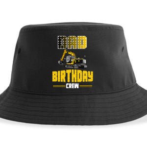 Dad Of The Birthday Crew Party Excavator Sustainable Bucket Hat