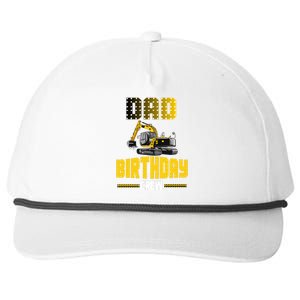 Dad Of The Birthday Crew Party Excavator Snapback Five-Panel Rope Hat