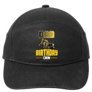 Dad Of The Birthday Crew Party Excavator 7-Panel Snapback Hat