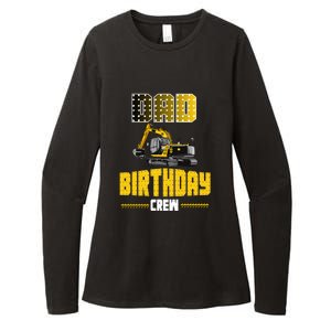 Dad Of The Birthday Crew Party Excavator Womens CVC Long Sleeve Shirt