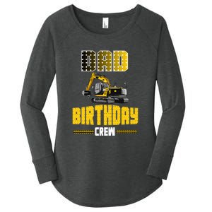 Dad Of The Birthday Crew Party Excavator Women's Perfect Tri Tunic Long Sleeve Shirt