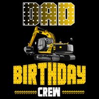 Dad Of The Birthday Crew Party Excavator Premium T-Shirt