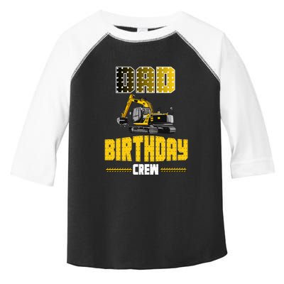 Dad Of The Birthday Crew Party Excavator Toddler Fine Jersey T-Shirt