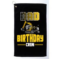 Dad Of The Birthday Crew Party Excavator Golf Towel