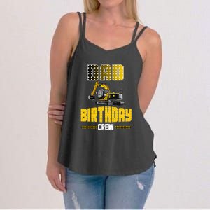 Dad Of The Birthday Crew Party Excavator Women's Strappy Tank