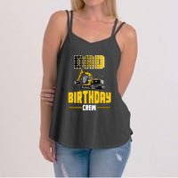 Dad Of The Birthday Crew Party Excavator Women's Strappy Tank