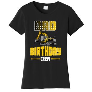 Dad Of The Birthday Crew Party Excavator Women's T-Shirt