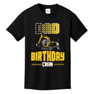 Dad Of The Birthday Crew Party Excavator Kids T-Shirt