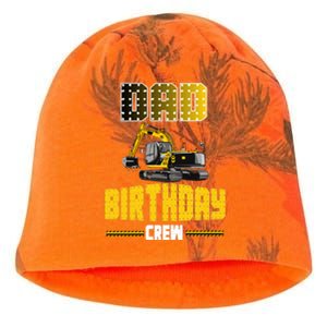 Dad Of The Birthday Crew Party Excavator Kati - Camo Knit Beanie