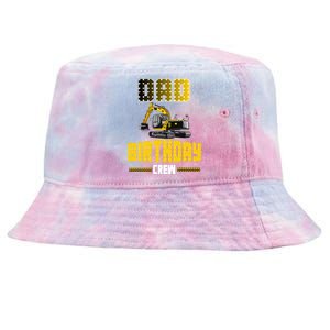 Dad Of The Birthday Crew Party Excavator Tie-Dyed Bucket Hat