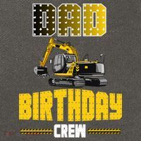 Dad Of The Birthday Crew Party Excavator Cotton Canvas Backpack