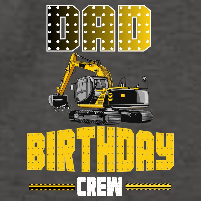 Dad Of The Birthday Crew Party Excavator Vector Backpack