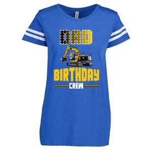 Dad Of The Birthday Crew Party Excavator Enza Ladies Jersey Football T-Shirt