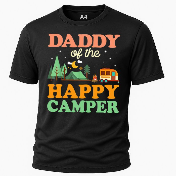 Daddy Of The Happy Camper 1st Bday Camping Trip Cooling Performance Crew T-Shirt