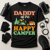 Daddy Of The Happy Camper 1st Bday Camping Trip Cooling Performance Crew T-Shirt