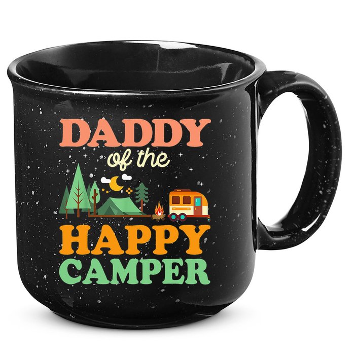 Daddy Of The Happy Camper 1st Bday Camping Trip 15oz Campfire Ceramic Mug