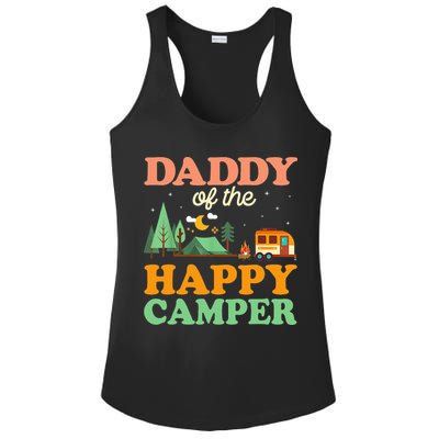 Daddy Of The Happy Camper 1st Bday Camping Trip Ladies PosiCharge Competitor Racerback Tank