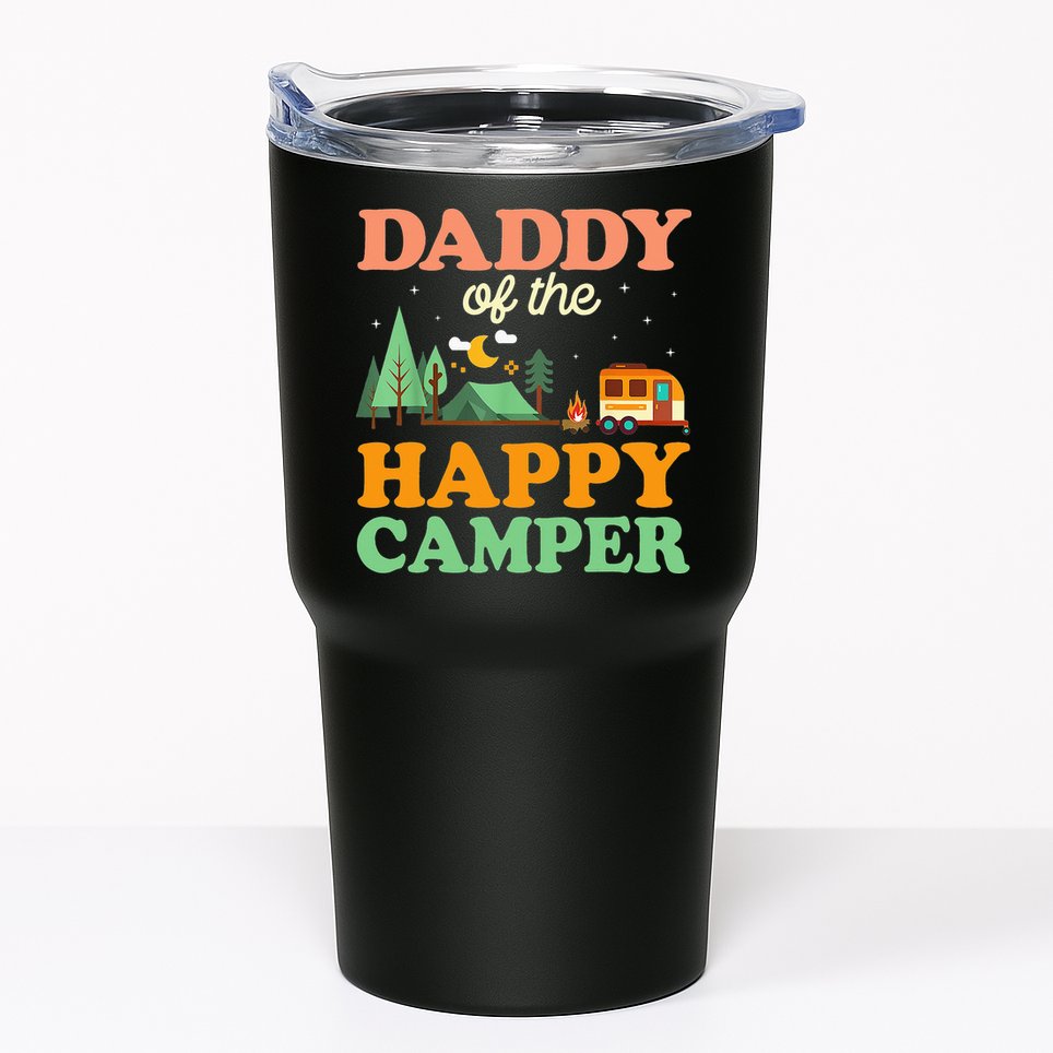Daddy Of The Happy Camper 1st Bday Camping Trip Tumbler