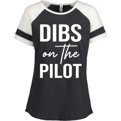 Dibs On The Pilot Tee For Wife Pilot Friend Aviation Gif Gift Enza Ladies Jersey Colorblock Tee