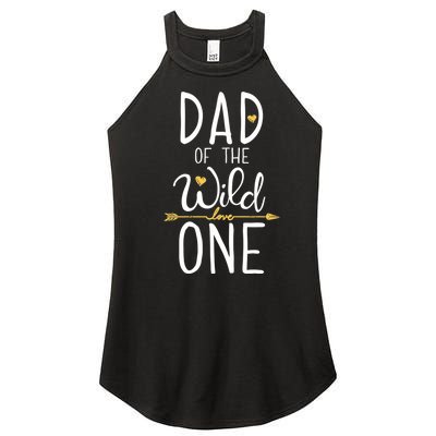 Dad Of The Wild One Fathers Day Daddy Papa Women’s Perfect Tri Rocker Tank