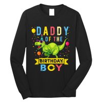 Daddy of the Birthday TRex Dinosaur Birthday Party Long Sleeve Shirt